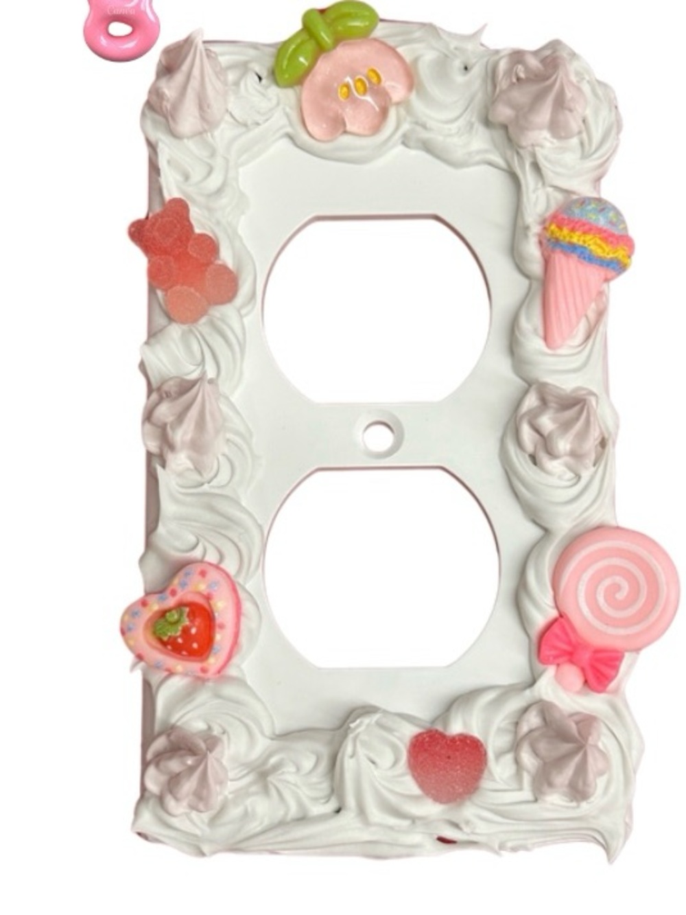 Pink & White Decorative Candy Switch Plate Cover